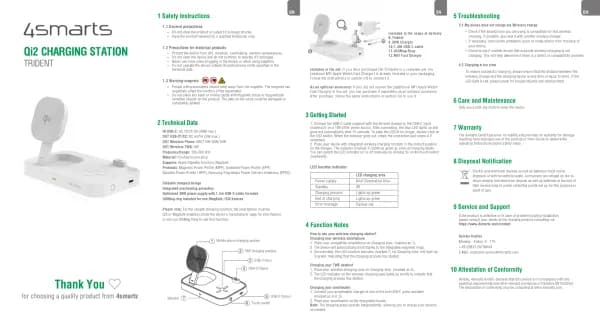 4smarts Qi2 Charging Station Trident