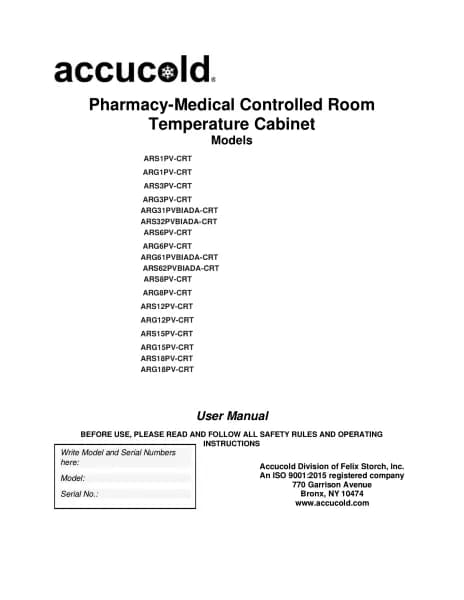 Accucold ARG2PV-CRT