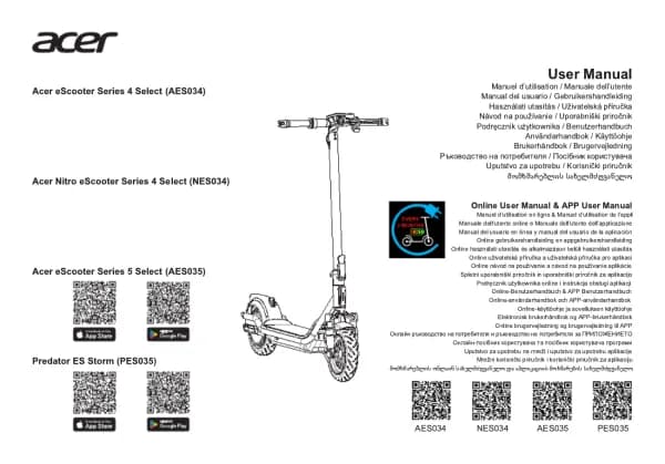 Acer eScooter Series 4 Select AES034