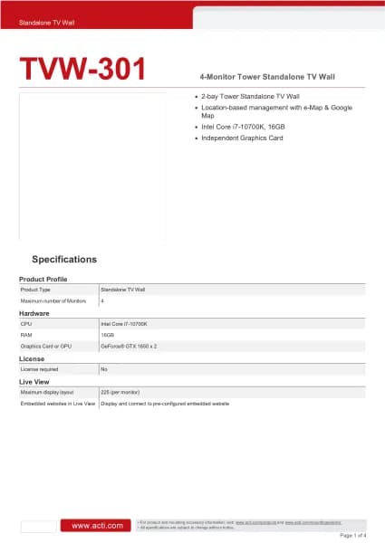 Acti TVW-301