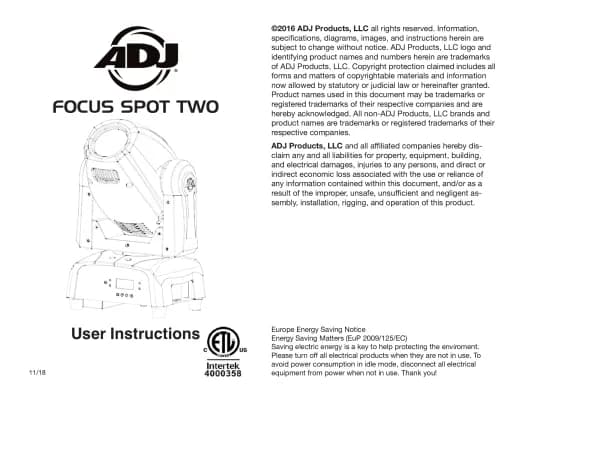 Adj Focus Spot Two