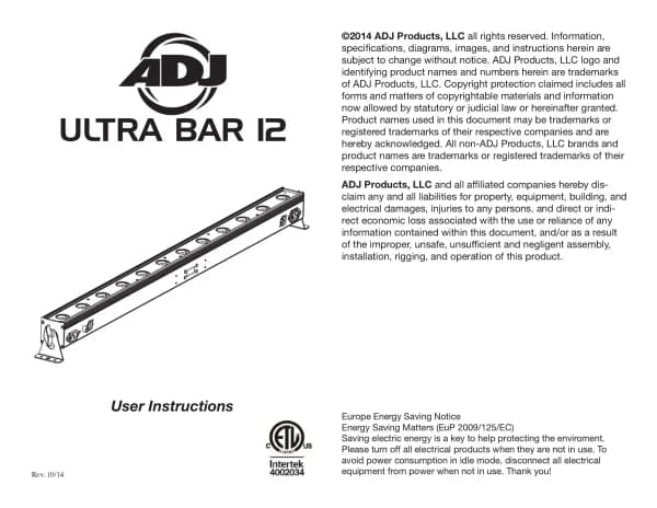 Adj Ultra Bar 12