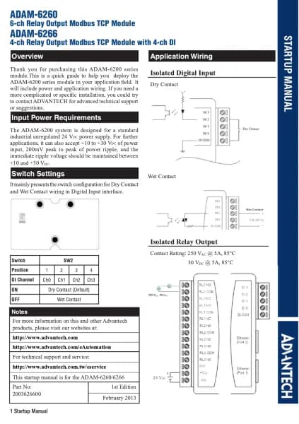 Advantech ADAM-6266