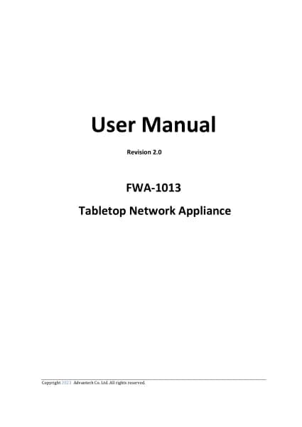 Advantech FWA-1013