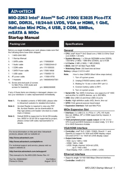 Advantech MIO-2263