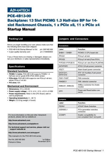 Advantech PCE-4B13