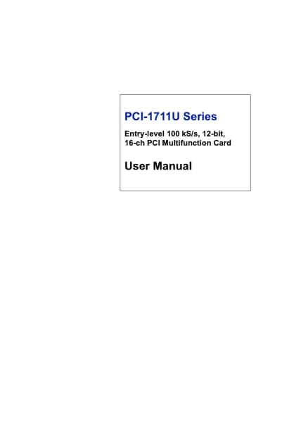 Advantech PCI-1711
