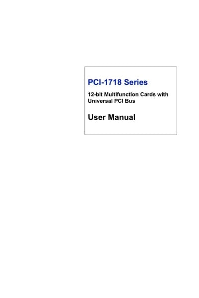 Advantech PCI-1718