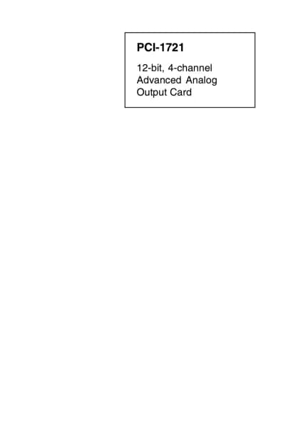 Advantech PCI-1721