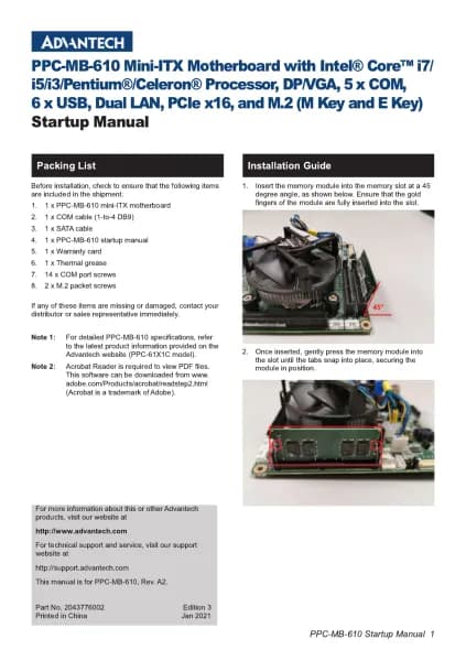 Advantech PPC-621W