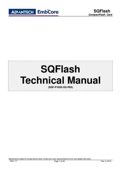 Advantech SQF-P10 P8