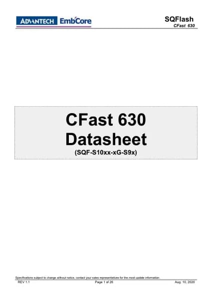 Advantech SQF-S10 630