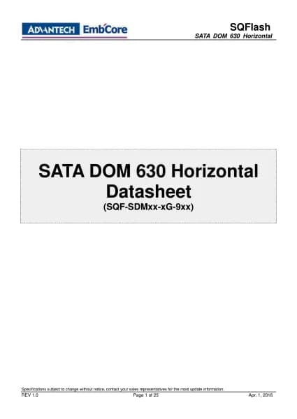 Advantech SQF-SDM 630