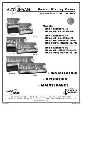 Alto-Shaam HN2SYS-72/PR