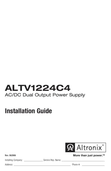 Altronix ALTV1224C4