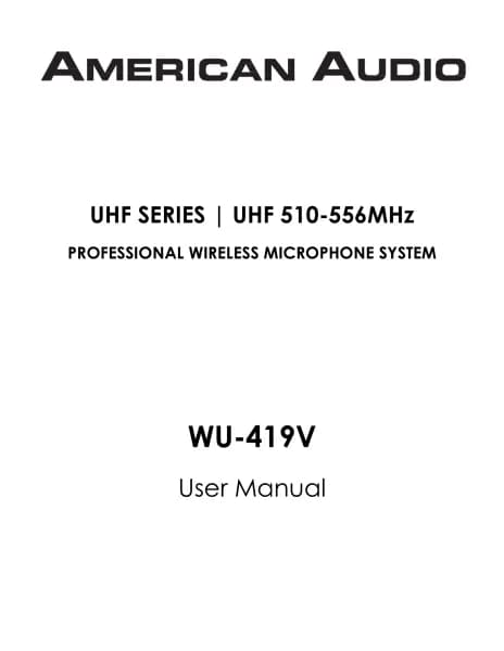 American Audio WU-419V