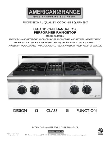 American Range Performer AROBSCT-660GDGR