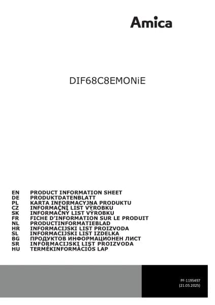 Amica DIF68C8EMONiE