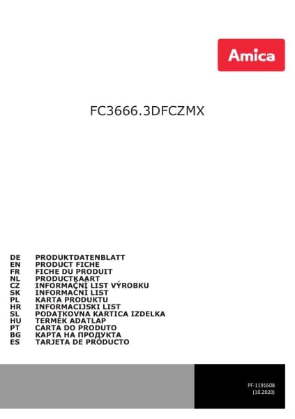 Amica FC3666.3DFCZMX