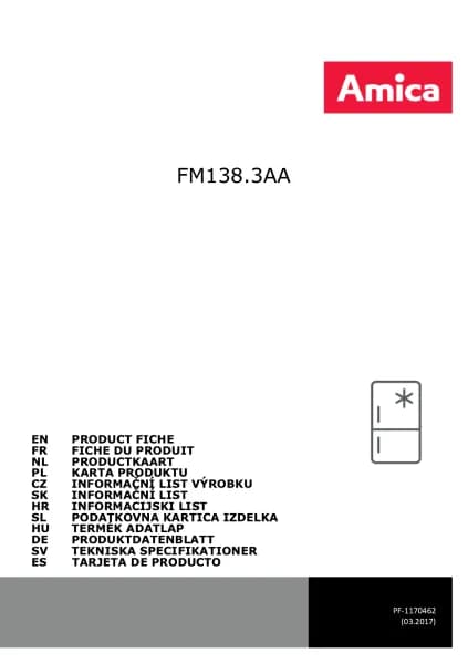 Amica FM138.3AA