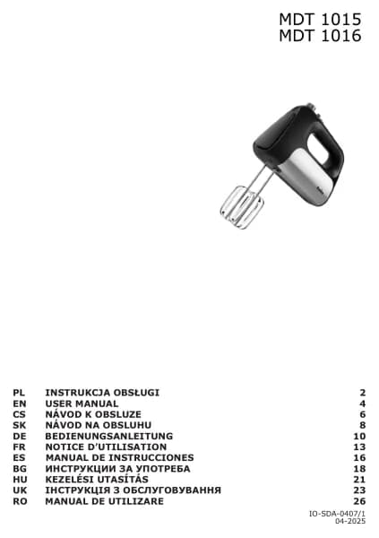 Amica MTD 1016