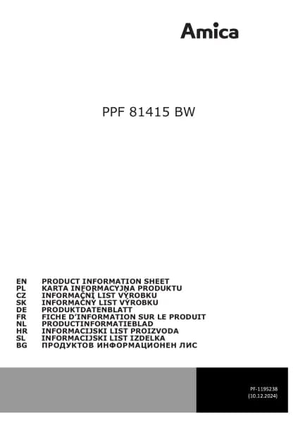 Amica PPF 81415 BW