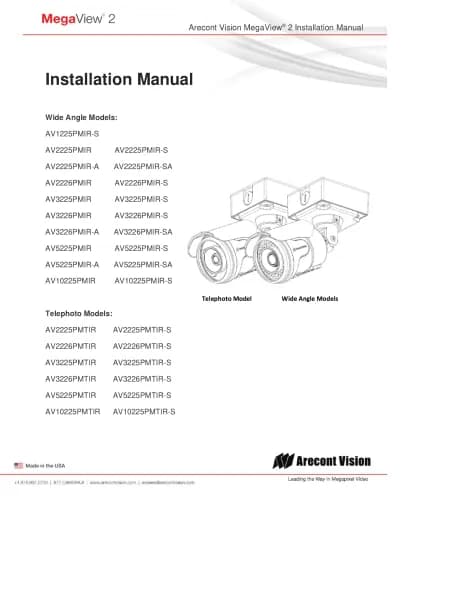 Arecont Vision MegaView 2 AV1225PMIR-S