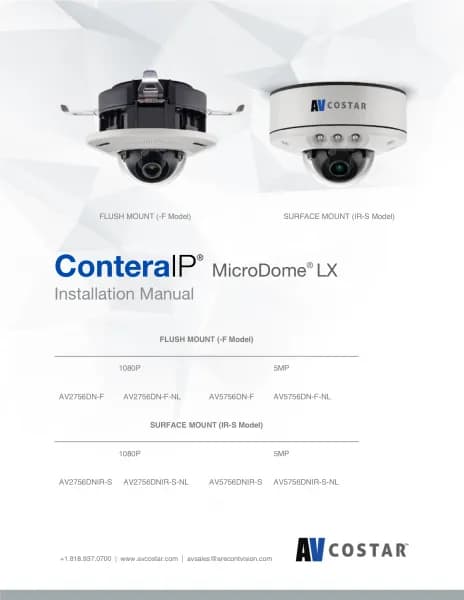 Arecont Vision MicroDome G2 AV5756DNIR-S