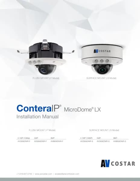 Arecont Vision MicroDome G2 AV5856DNIR-S