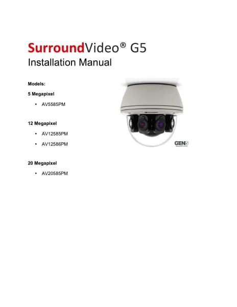 Arecont Vision SurroundVideo G5 AV20585PM