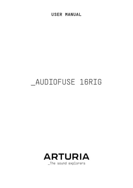 ART AudioFuse 16Rig