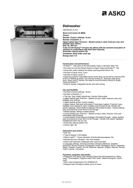 Asko DBI364ID.S.AU