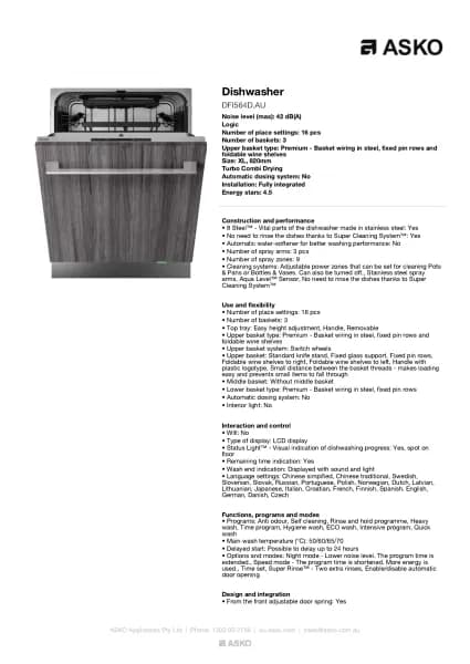 Asko DFI564D.AU