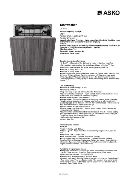 Asko DFI564.U