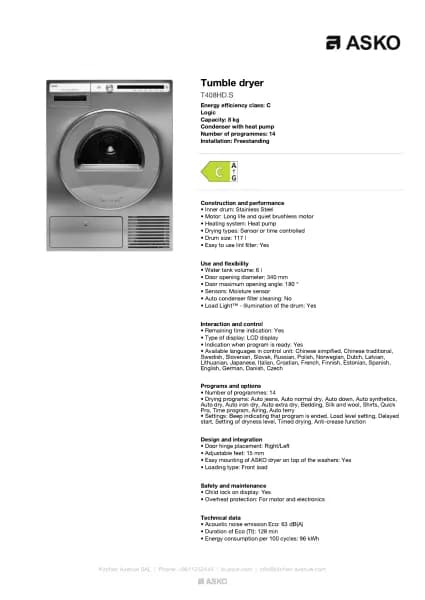 Asko T408HD.S