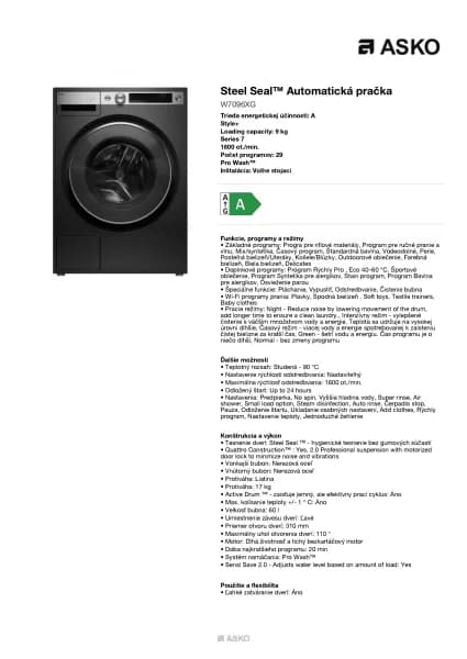 Asko W7096XG