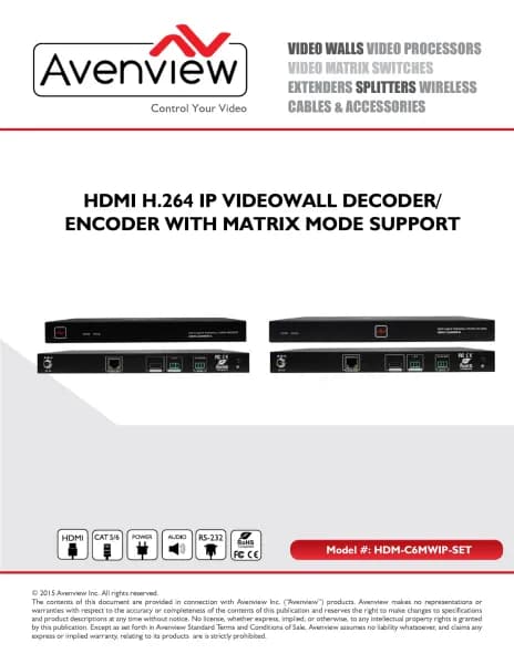 Avenview HDM-C6MWIP-R-V3
