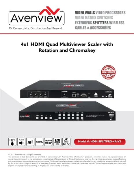 Avenview HDM-SPLITPRO-4A-V2