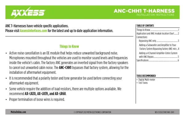 Axxess ANC-CHH1