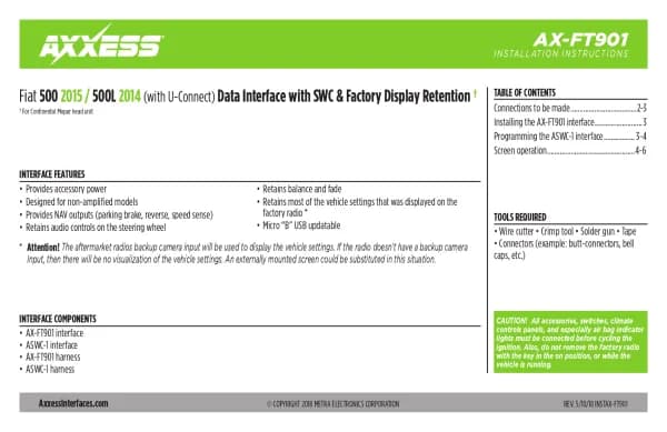 Axxess AX-FT901