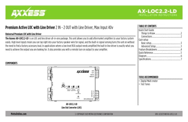 Axxess AX-LOC2.2-LD