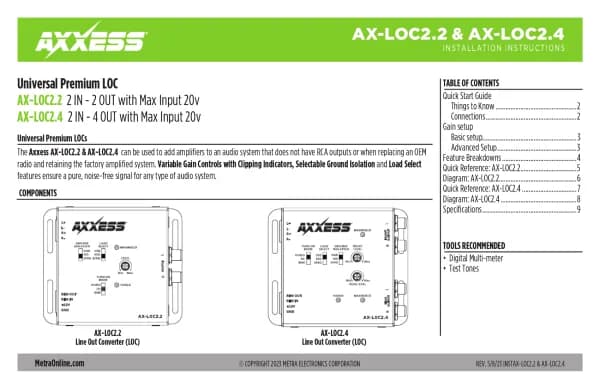 Axxess AX-LOC2.4
