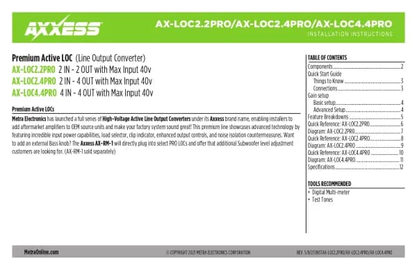 Axxess AX-LOC4.4-PRO
