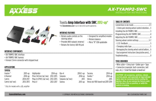 Axxess AX-TYAMP2-SWC