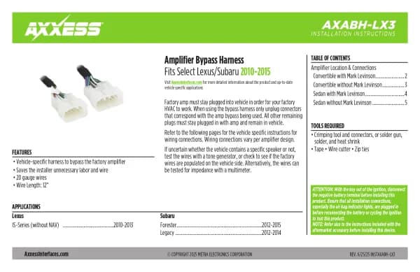Axxess AXABH-LX3