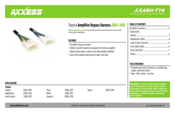 Axxess AXABH-TY4