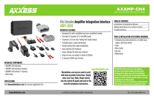 Axxess AXAMP-CH4