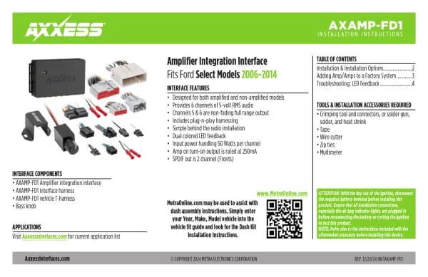 Axxess AXAMP-FD1