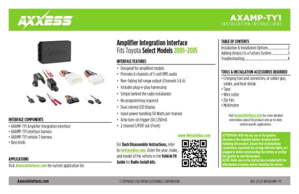 Axxess AXAMP-TY1