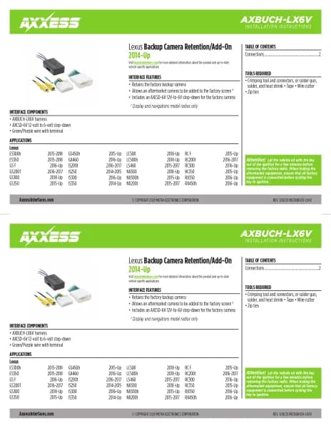 Axxess AXBUCH-LX6V